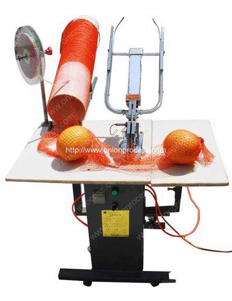 Semi-automática de cebolla neumática Mesh Bag Clipping Machine