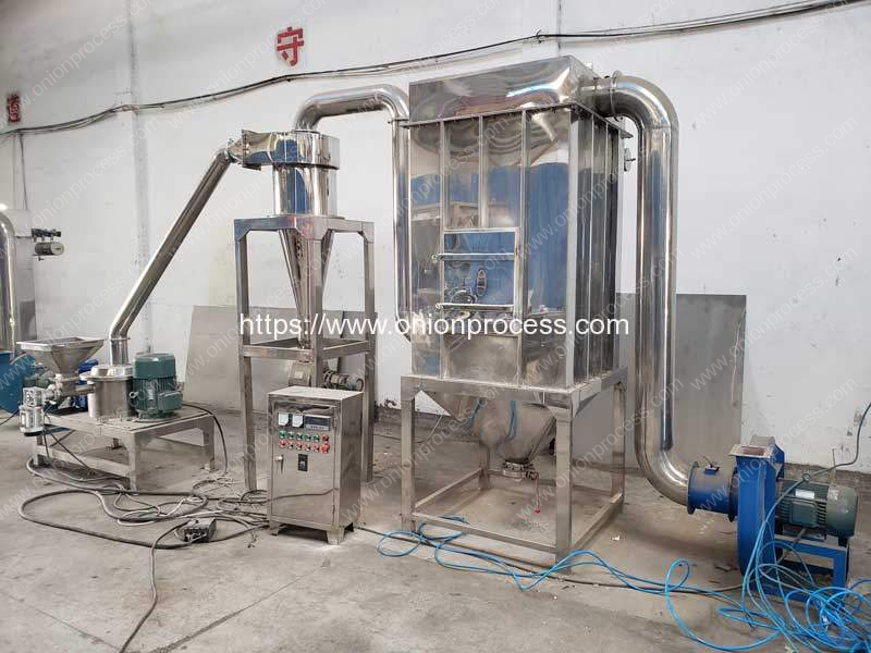 Full-Automatic-Onion-Powder-Crushing-Making-Machine-with-Dust-Collector