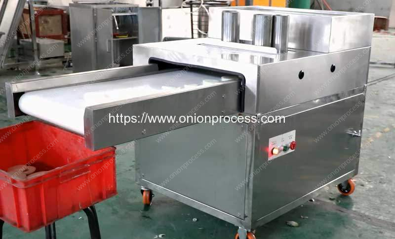 Automatic Onion Half Ring Slice Cutting Machine