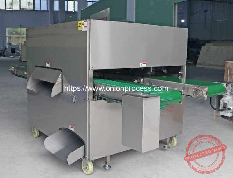 Double-Lane-Green-Onion-Spring-Peeling-Machine-with-Root-Cutting-Function